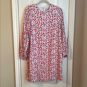 LOFT Red and White Cherry Shift Dress